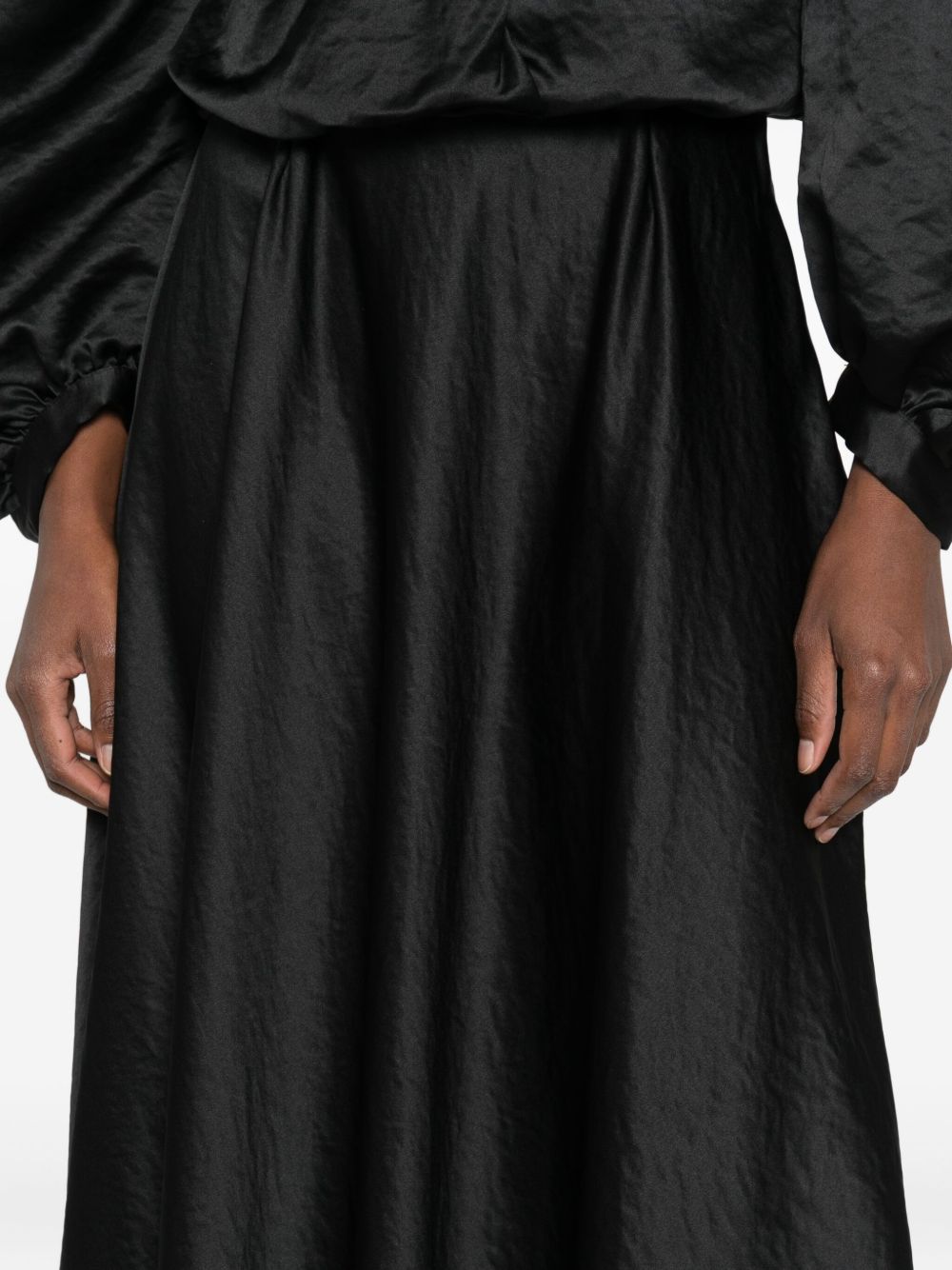Gonna con trama a rilievo in nero Forte forte - donna 