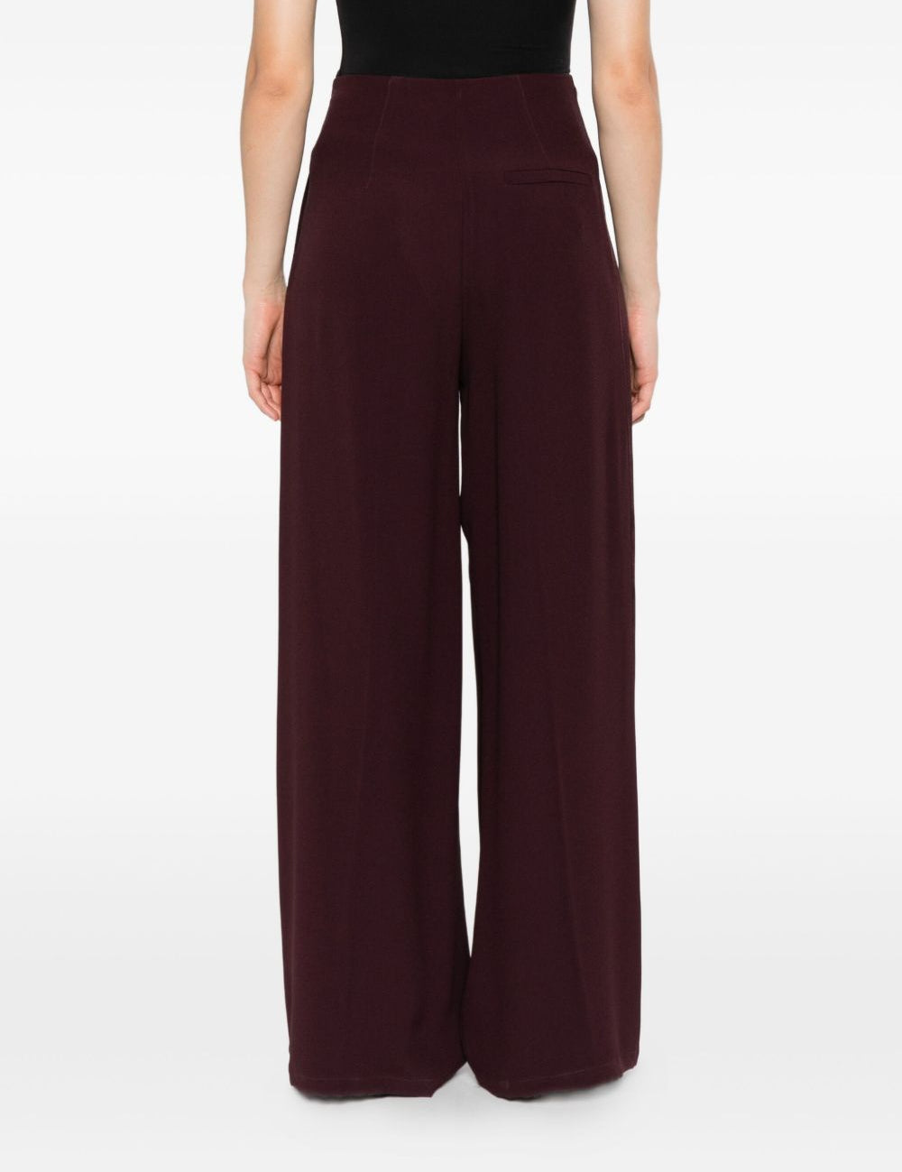 Pantaloni con inserti laterali in bordeaux Forte forte - donna 