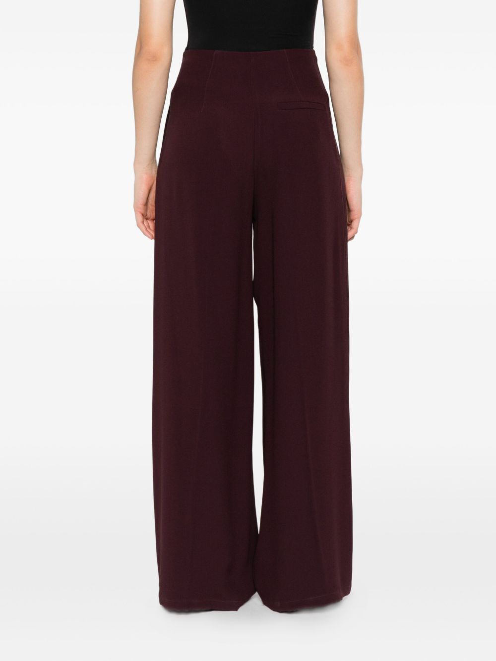Pantaloni con inserti laterali in bordeaux Forte forte - donna 