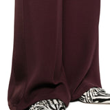 Pantaloni con inserti laterali in bordeaux Forte forte - donna 