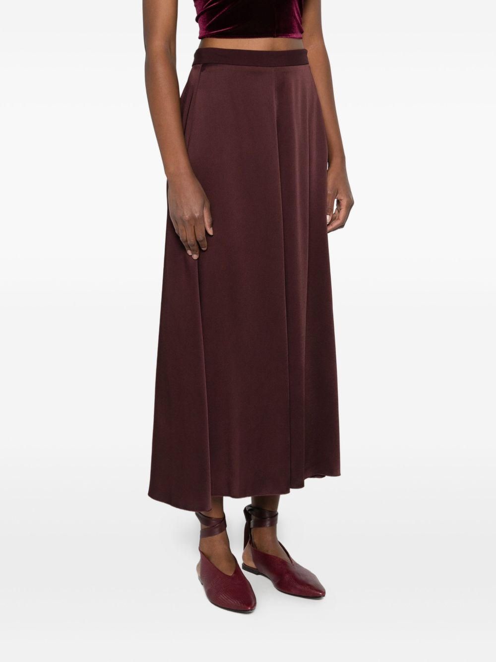 Gonna svasata con zip in marrone Forte forte - donna 