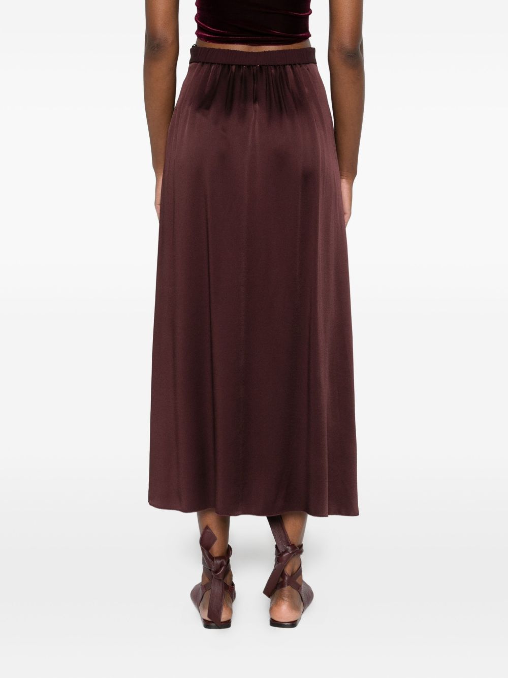 Gonna svasata con zip in marrone Forte forte - donna 