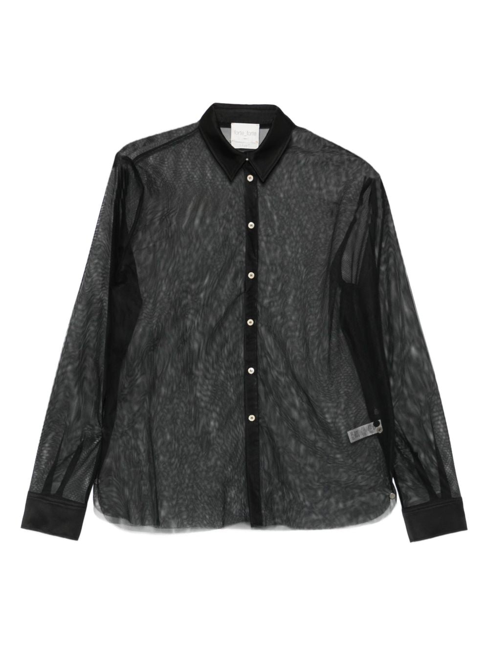 Camicia semi trasparente in nero Forte forte - donna 