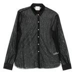 Camicia semi trasparente in nero Forte forte - donna 