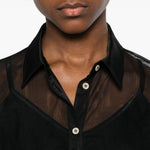 Camicia semi trasparente in nero Forte forte - donna 
