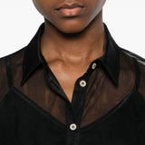 Camicia semi trasparente in nero Forte forte - donna 