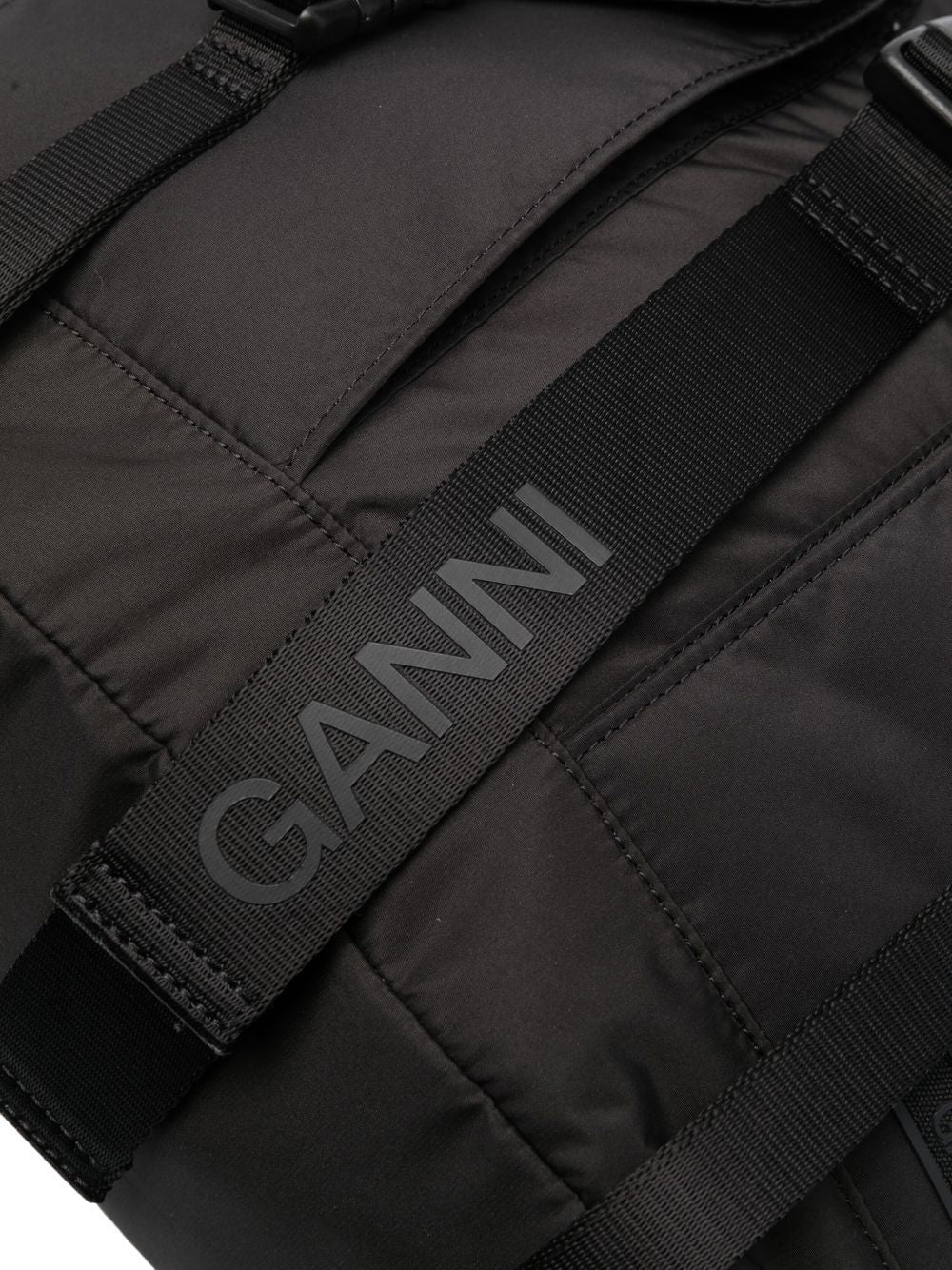 Zaino Tech con tasche in nero Ganni - unisex 