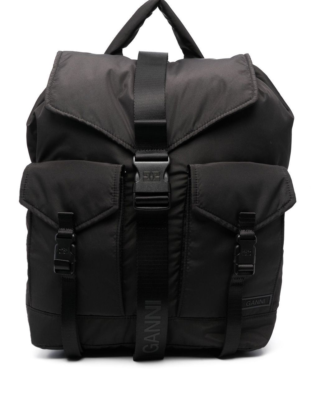 Zaino Tech con tasche in nero Ganni - unisex 