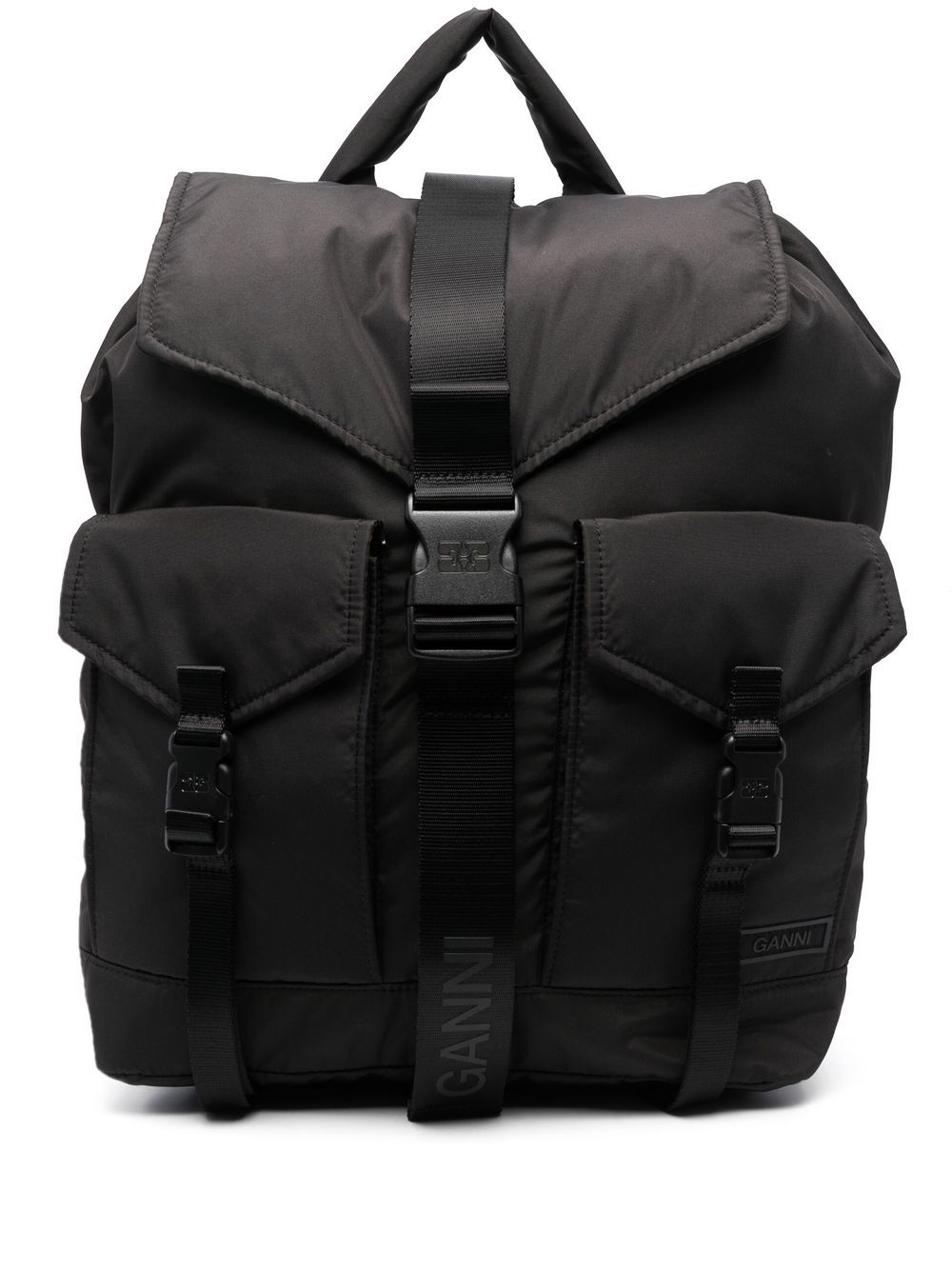 Zaino Tech con tasche in nero Ganni - unisex 