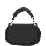 Borsa denim a mano con logo in nero Ganni - donna 