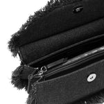 Borsa denim a mano con logo in nero Ganni - donna 