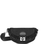Borsa a tracolla denim in nero Ganni - donna 