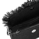 Borsa a tracolla denim in nero Ganni - donna 
