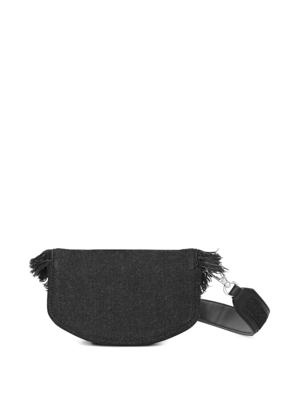 Borsa a tracolla denim in nero Ganni - donna 