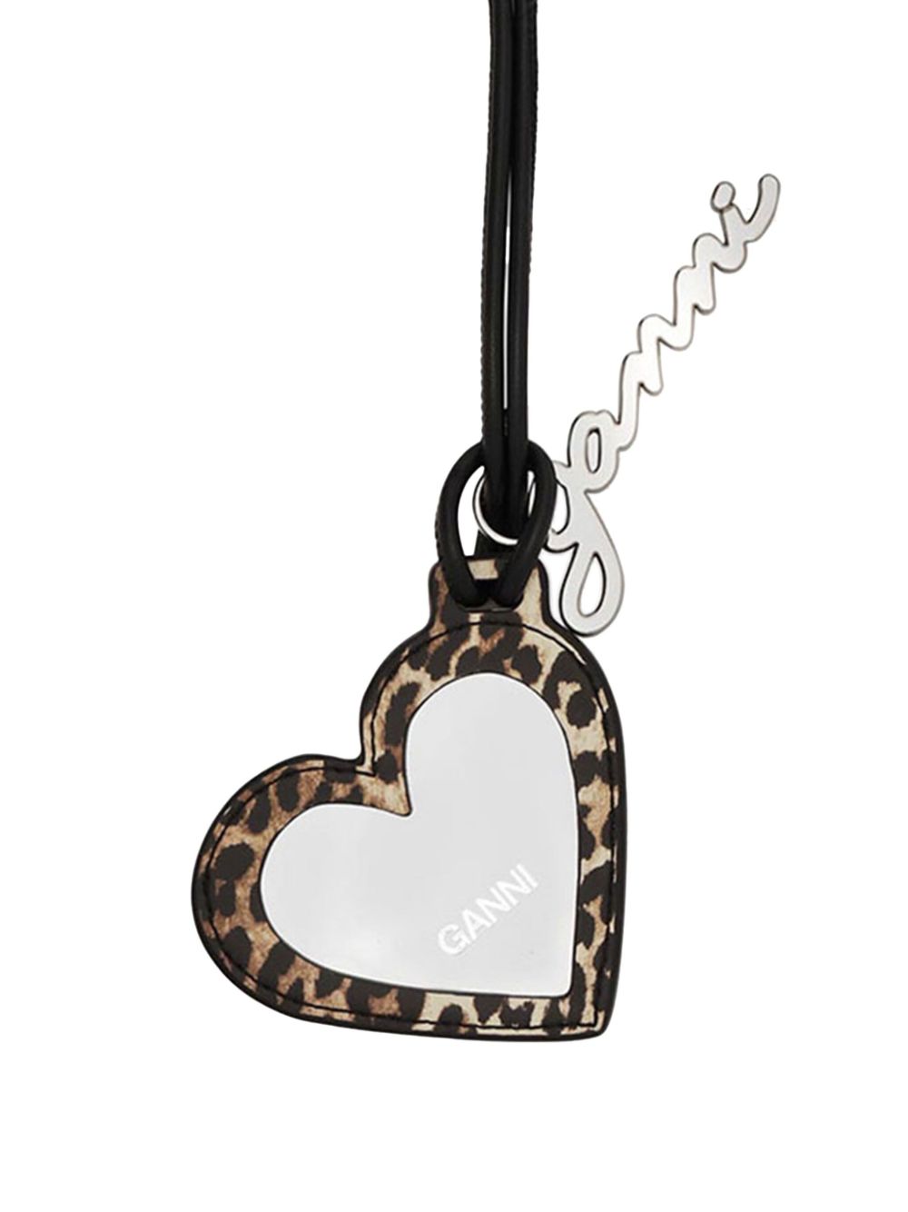 Specchio Bou Heart in nero Ganni - donna 