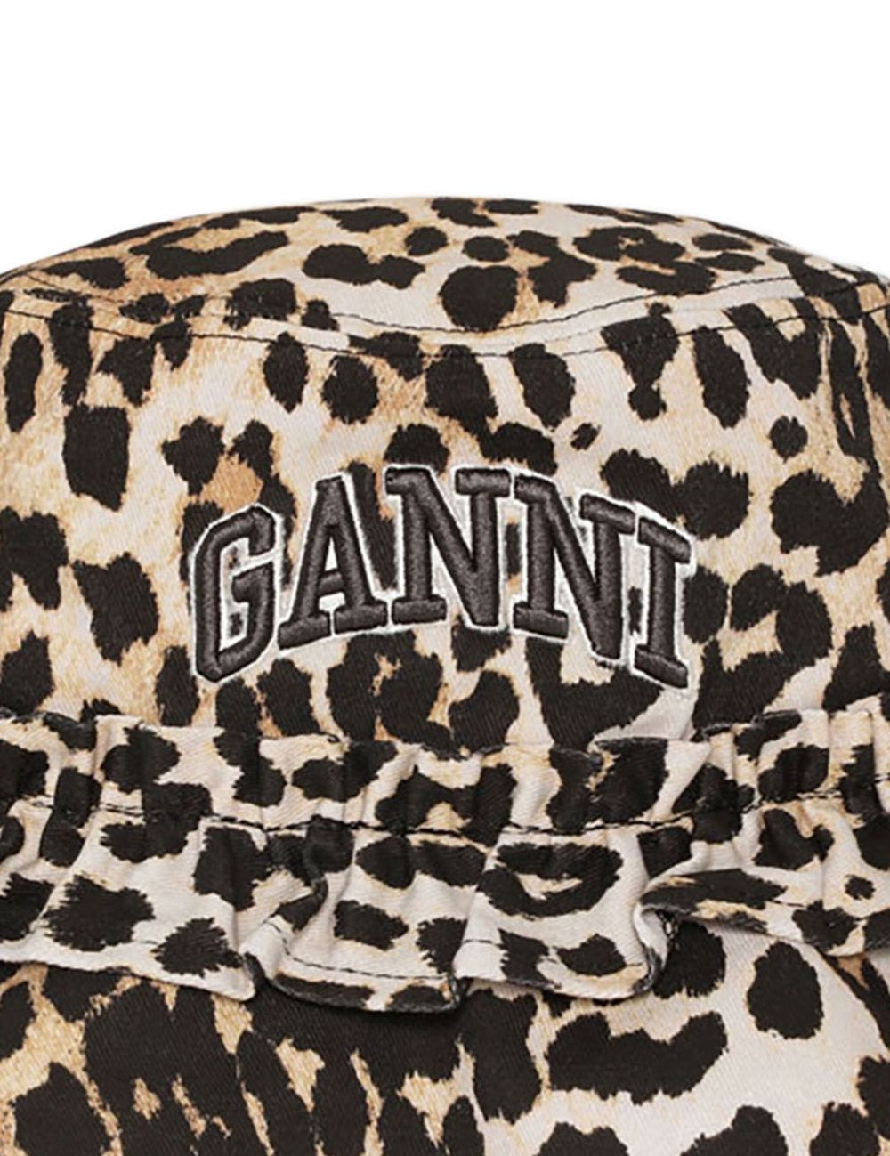 Cappello bucket con ricamo in marrone Ganni - donna 