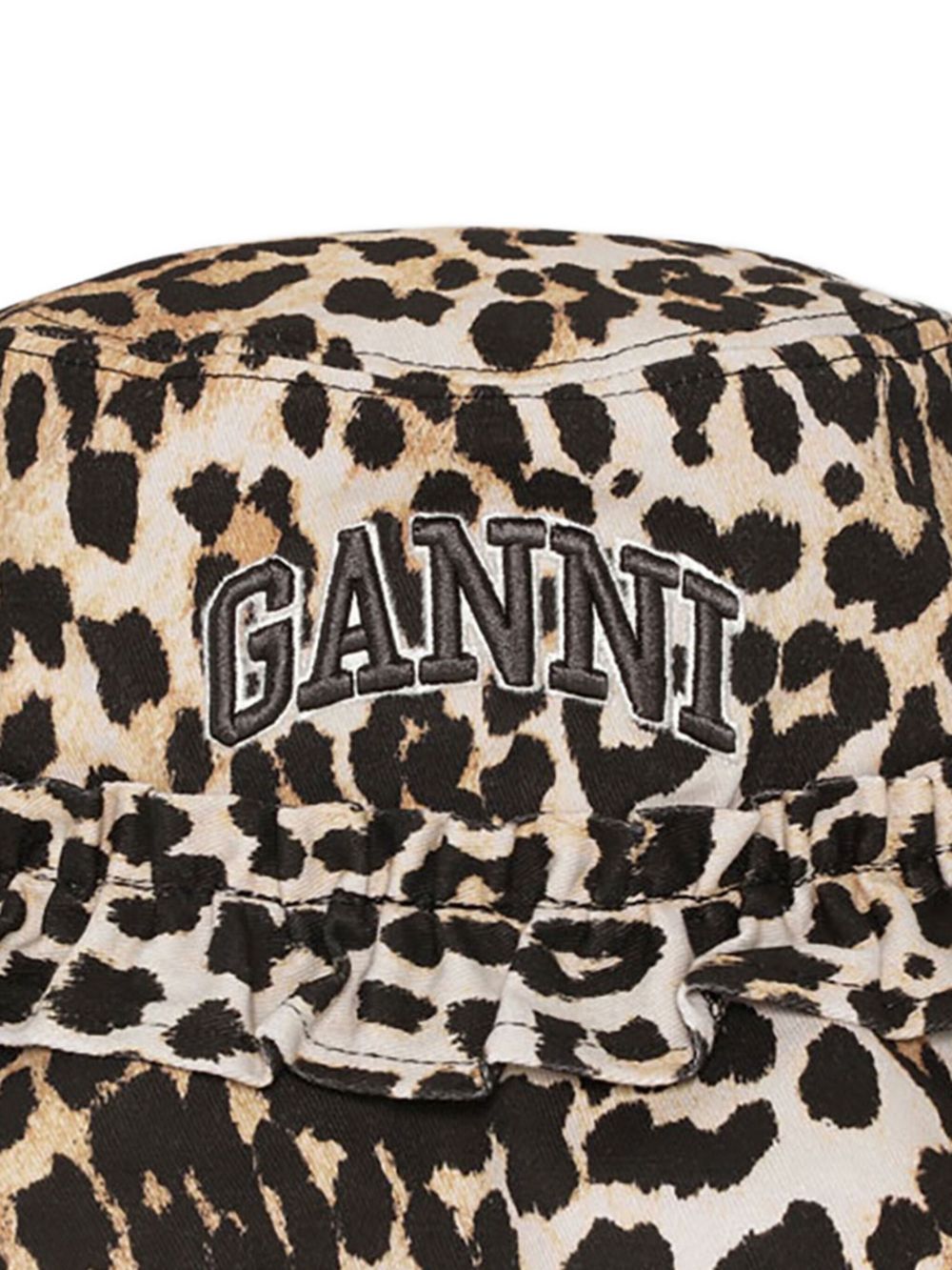 Cappello bucket con ricamo in marrone Ganni - donna 