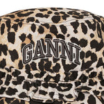 Cappello bucket con ricamo in marrone Ganni - donna 