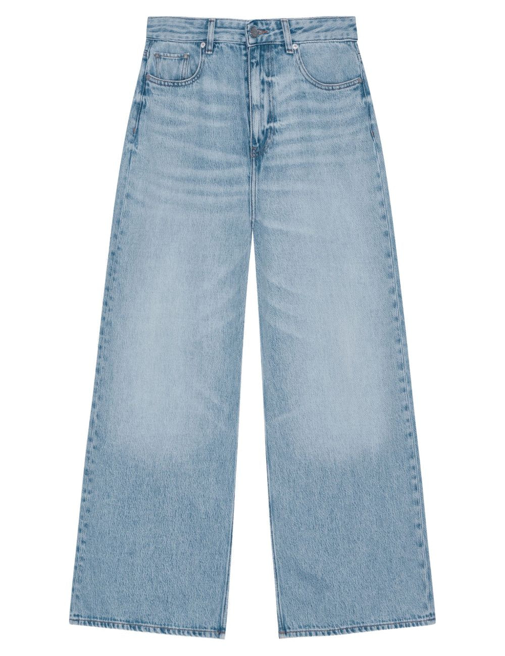 Jeans con baffatura in azzurro Ganni - donna 