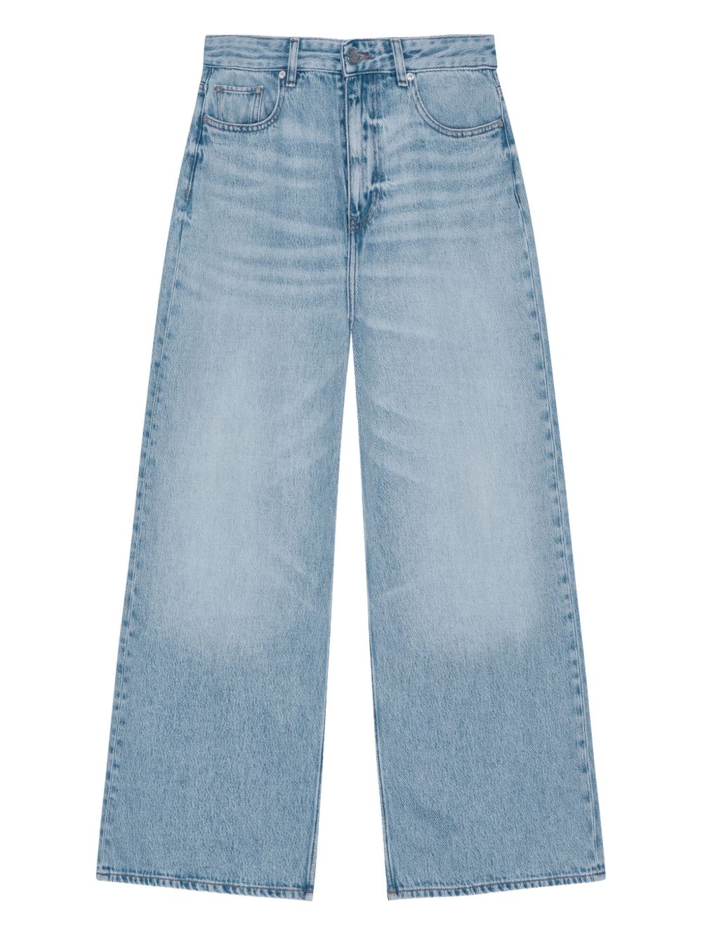 Jeans con baffatura in azzurro Ganni - donna 