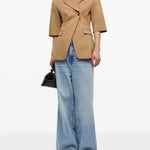 Jeans con baffatura in azzurro Ganni - donna 