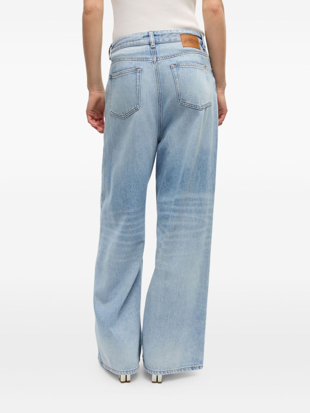 Jeans con baffatura in azzurro Ganni - donna 