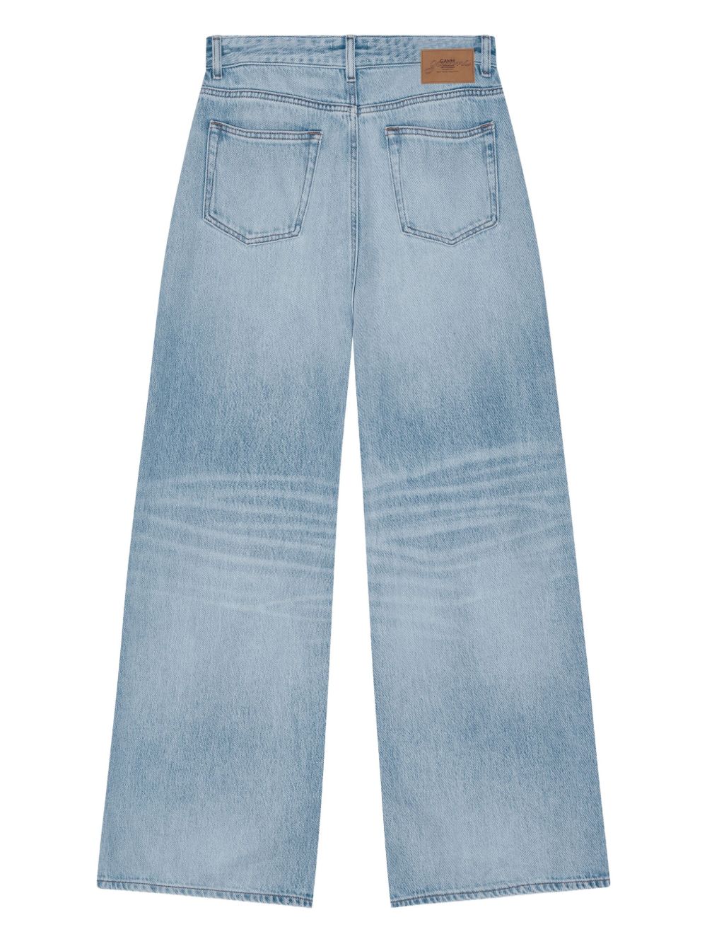 Jeans con baffatura in azzurro Ganni - donna 