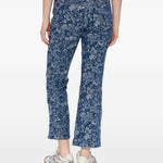 Jeans in denim floreali in blu Ganni - donna 