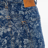 Jeans in denim floreali in blu Ganni - donna 