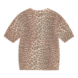 T-shirt in maglia animalier con logo Ganni - donna 