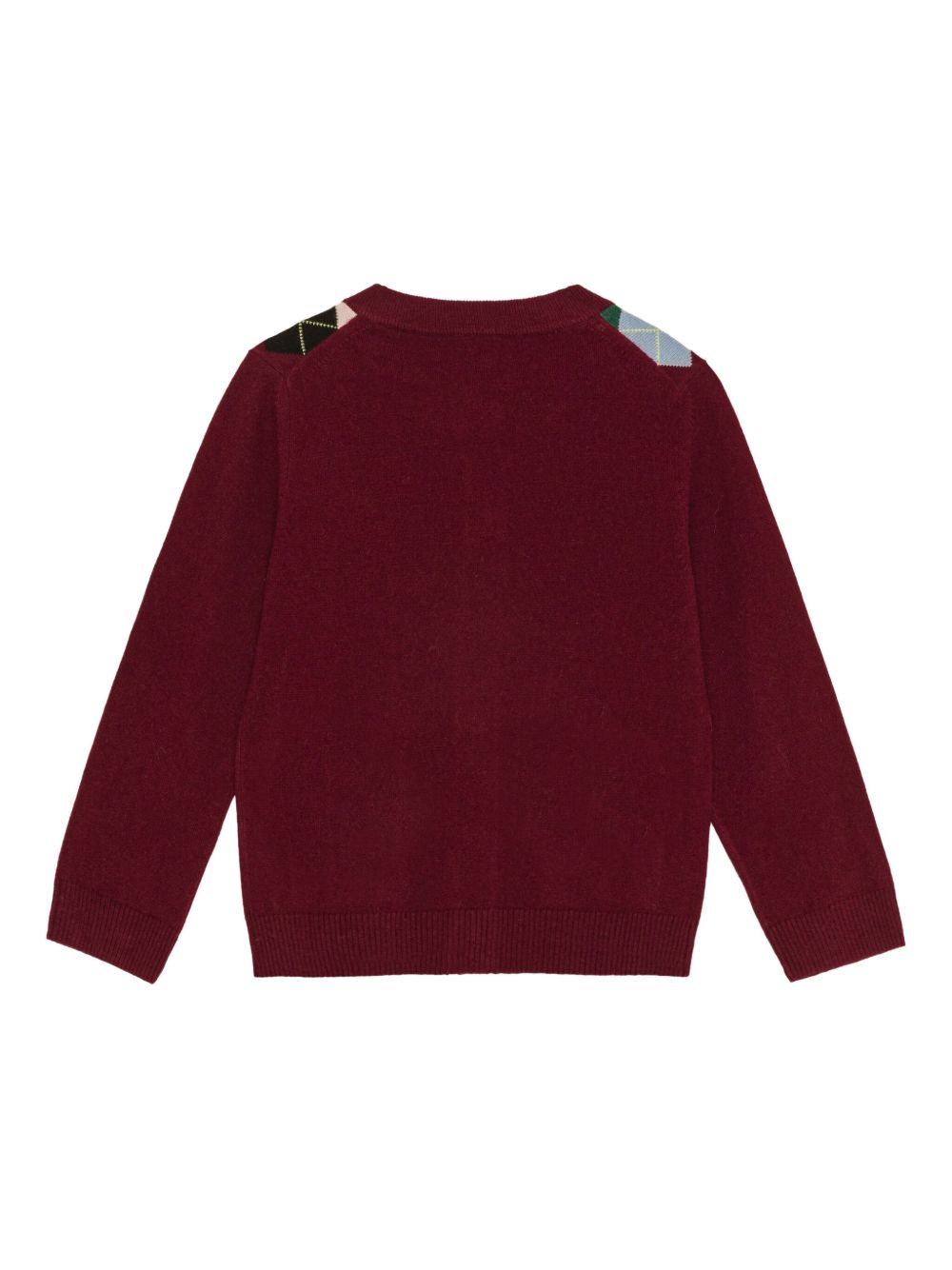 Cardigan a rombi in bordeaux Ganni - donna 