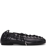 Ballerine stringate in nero Ganni - donna 