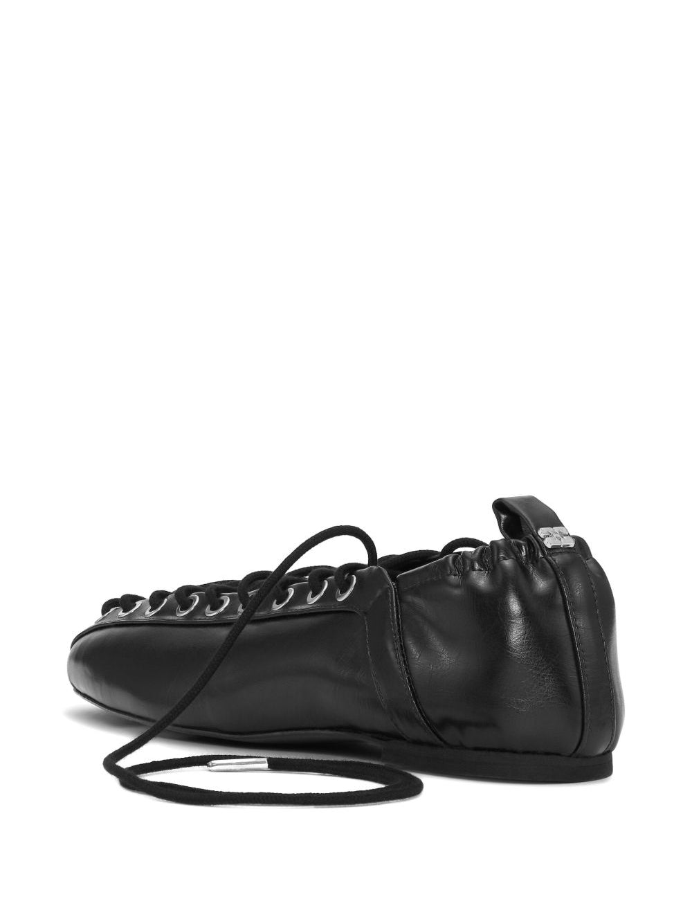 Ballerine stringate in nero Ganni - donna 