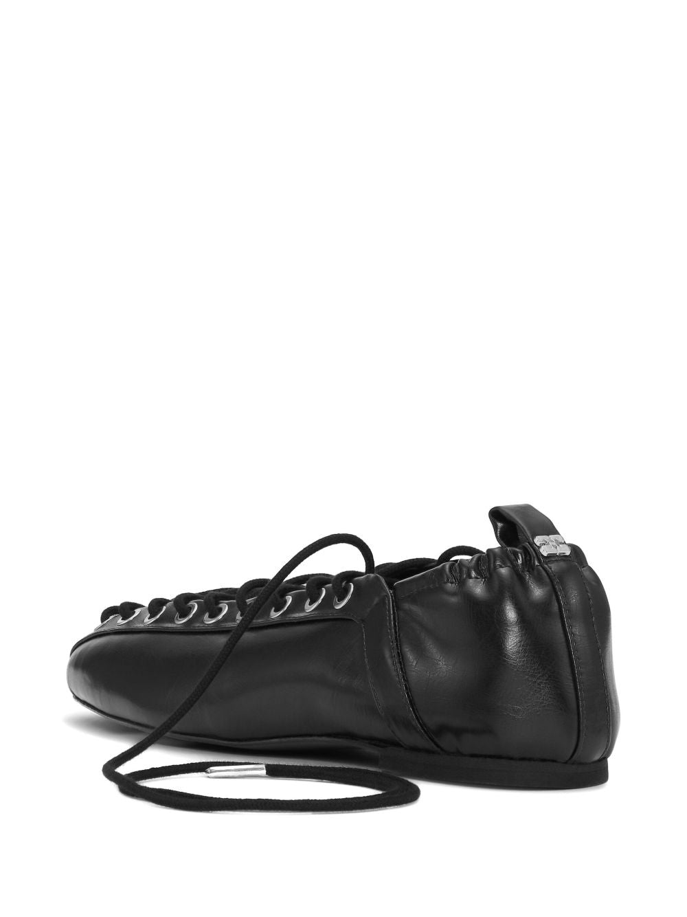 Ballerine stringate in nero Ganni - donna 
