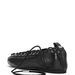 Ballerine stringate in nero Ganni - donna 