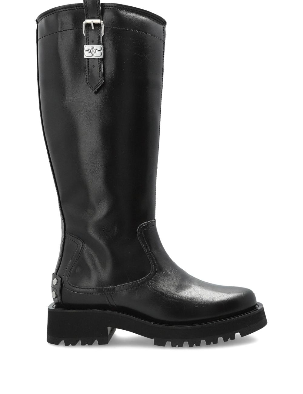Stivali con fibbia in nero Ganni - donna 