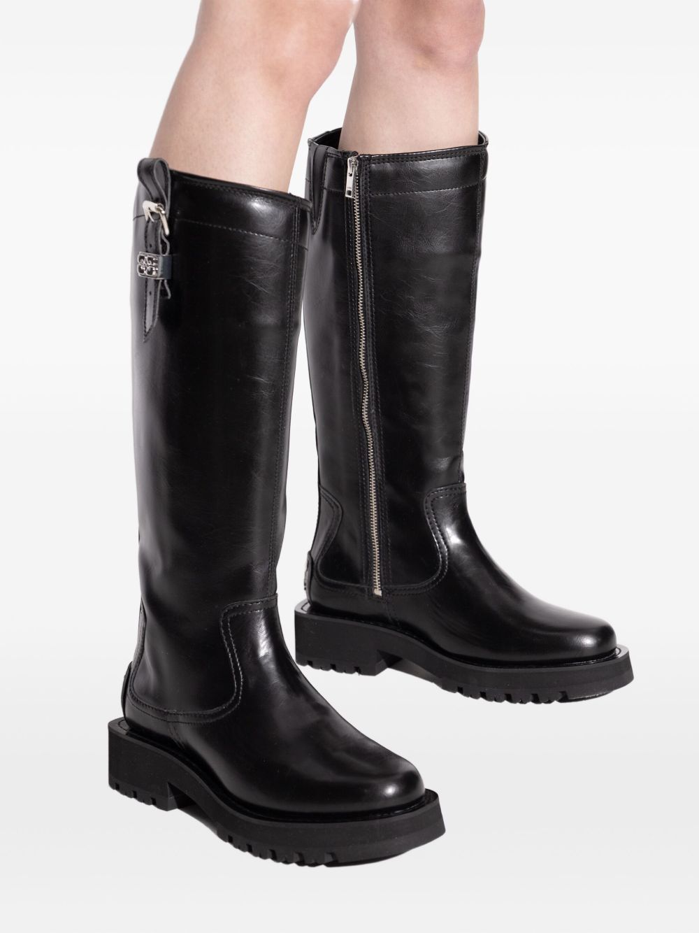 Stivali con fibbia in nero Ganni - donna 
