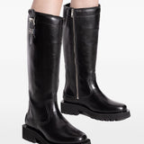 Stivali con fibbia in nero Ganni - donna 