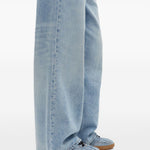 Sneakers con design a inserti in blu 