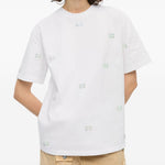 T-shirt con decorazioni di strass in bianco Ganni - donna 