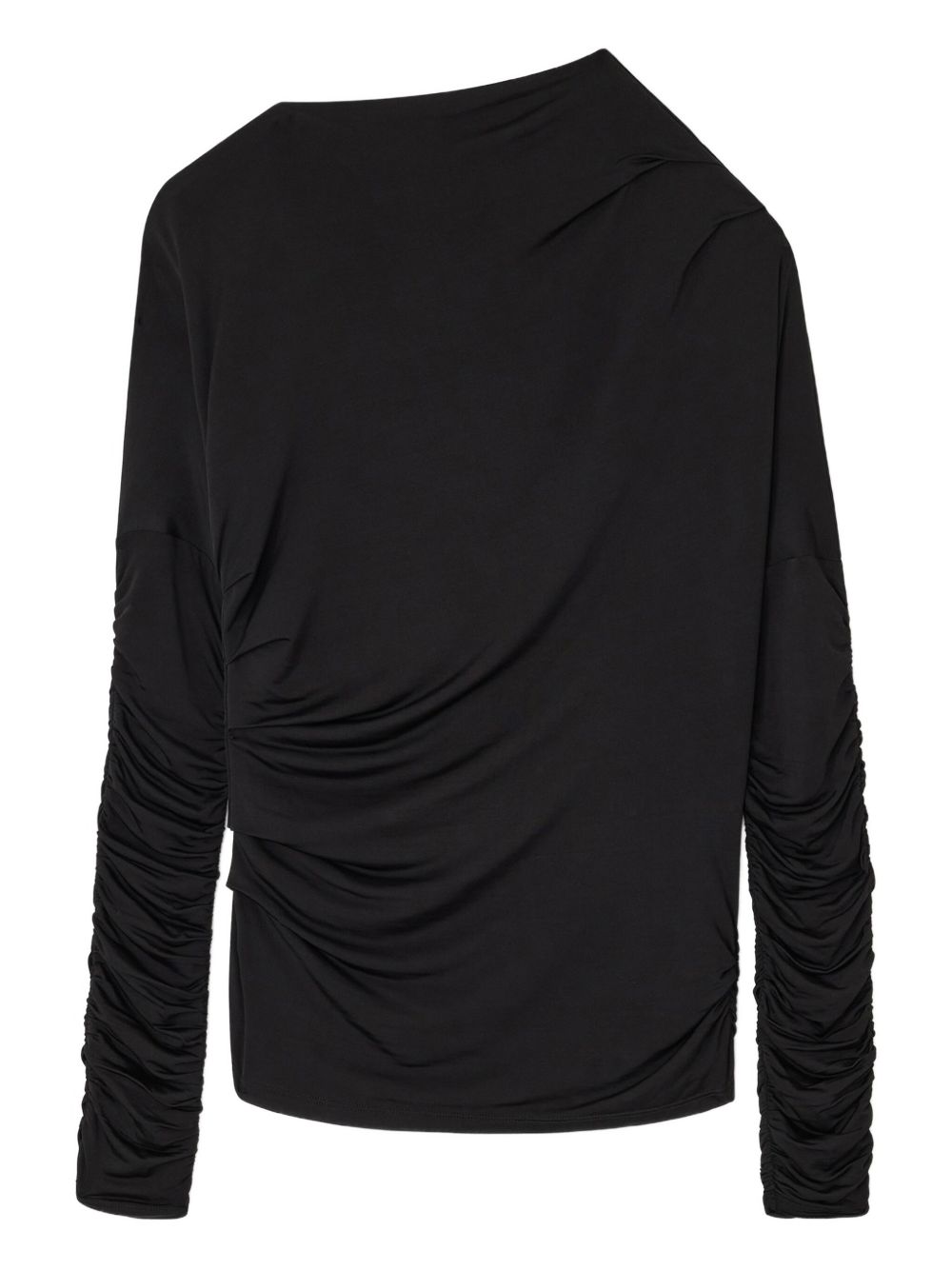 Top con ruches in nero Ganni - donna 