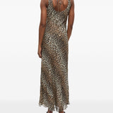Abito con stampa animalier Ganni - donna 