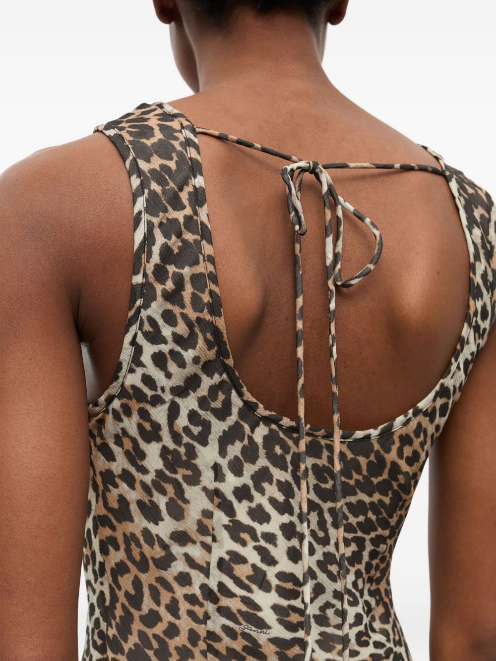 Abito con stampa animalier Ganni - donna 