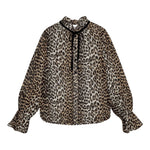 Camicia stampa animalier in marrone Ganni - donna 