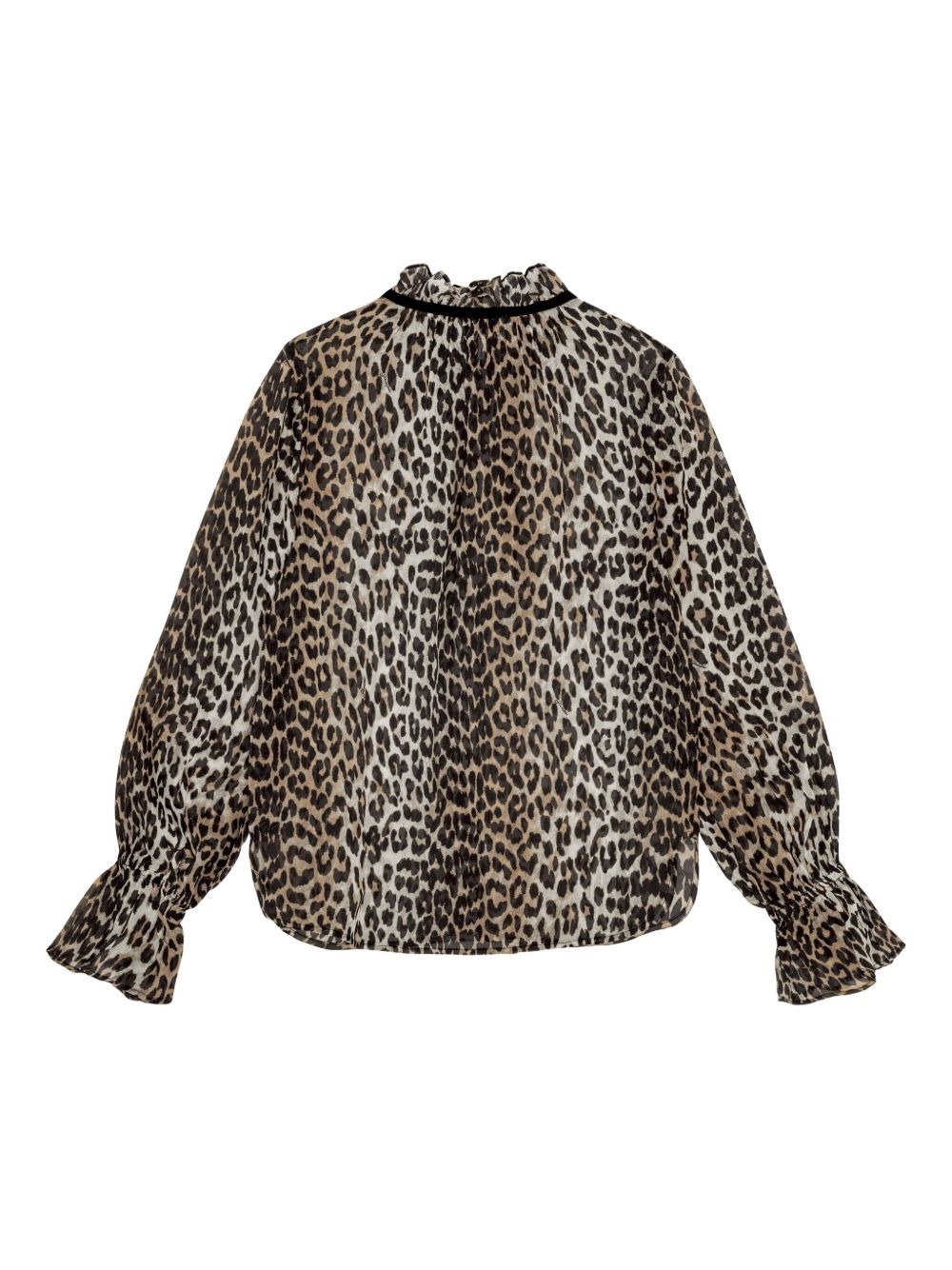 Camicia stampa animalier in marrone Ganni - donna 