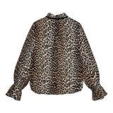 Camicia stampa animalier in marrone Ganni - donna 