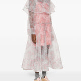 Abito trasparente con design floreale in rosa Ganni - donna 