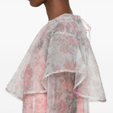 Abito trasparente con design floreale in rosa Ganni - donna 