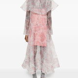 Abito trasparente con design floreale in rosa Ganni - donna 