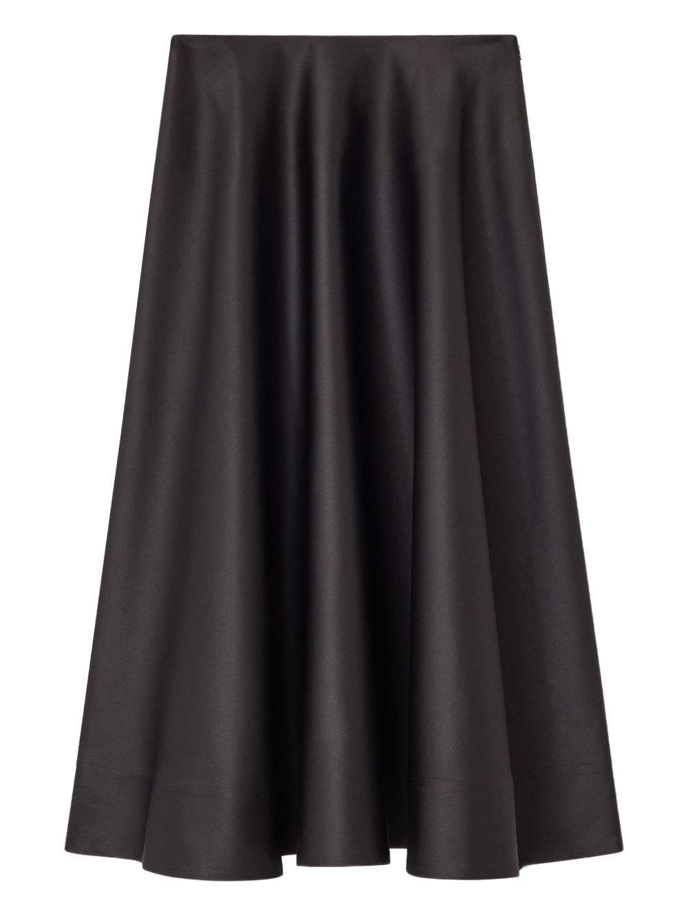Gonna lunga satinata in nero Ganni - donna 